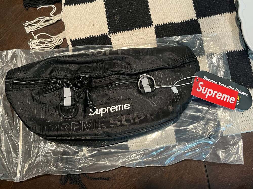 Supreme SS19 Waist Bag in Black Cordura Fabric